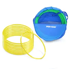 Gymnastikkringer Pvc 50 cm | Gul 50 cm | 10 stk med oppbevaringsbag