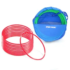 Gymnastikkringer Pvc 50 cm | R&#248;d 50 cm | 10 stk med oppbevaringsbag