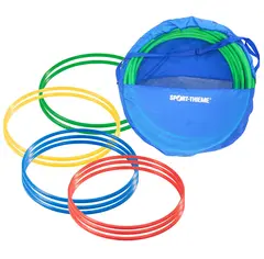 Gymnastikkringer Pvc 50 cm | Assortert 50 cm | 10 stk med oppbevaringsbag