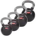 Kettlebells Gummiert Glatt kromh&#229;ndtak 4 stk | 20 til 32 kg