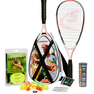 Speedminton Sett S900 2 racketer, 5 baller, banemarkering ++