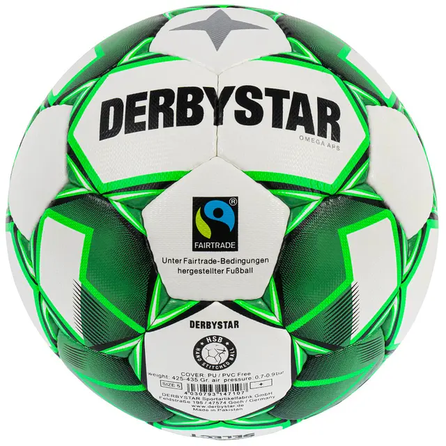 Fotball Derbystar Omega Pro APS 5 Fairtrade merket matchball 