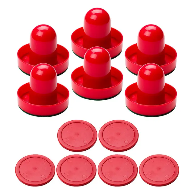 75 mm Airhockey pusher Standard Sett med 6 skyvere og 6 pucker 