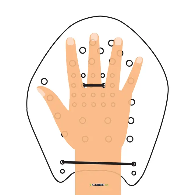 Strokemakers Power Paddles M | Str. 2 Sterk svømmer / Mosjonister 