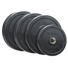 Vektskive Hi-temp Bumper Plates 5 kg Gymleco | Hull: 50 mm | Svart