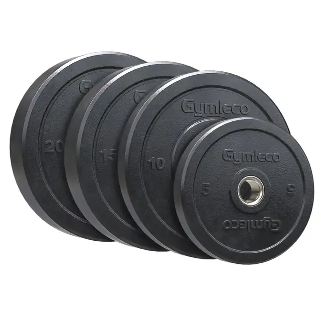 Vektskive Hi-temp Bumper Plates 5 kg Gymleco | Hull: 50 mm | Svart 